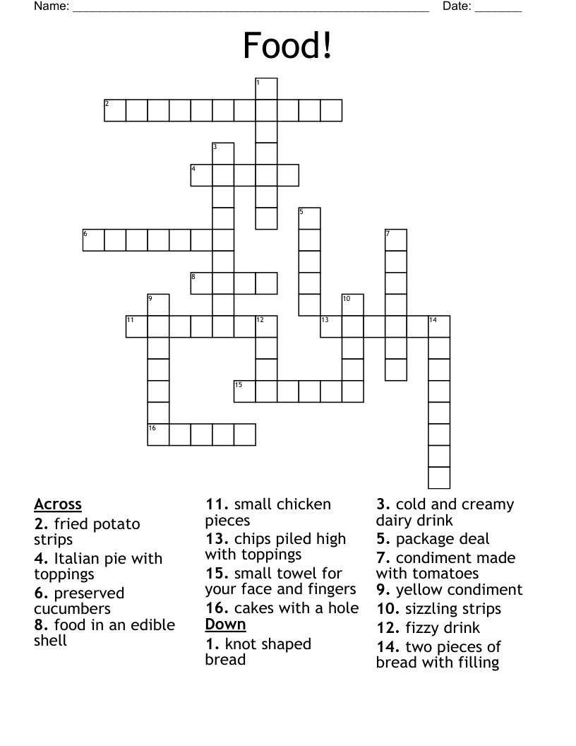 Food! Crossword