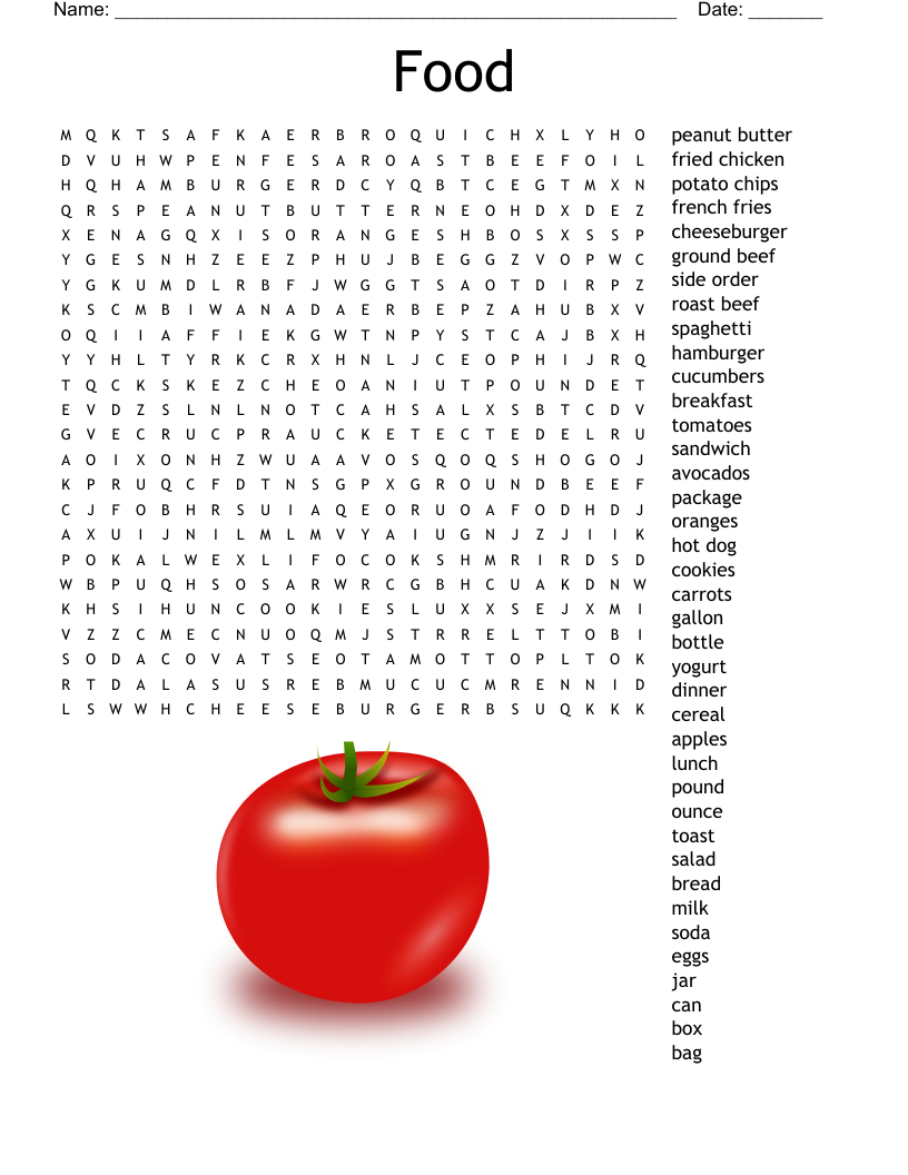 Food Word Search