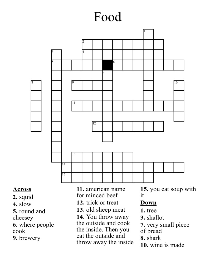 Food  Crossword