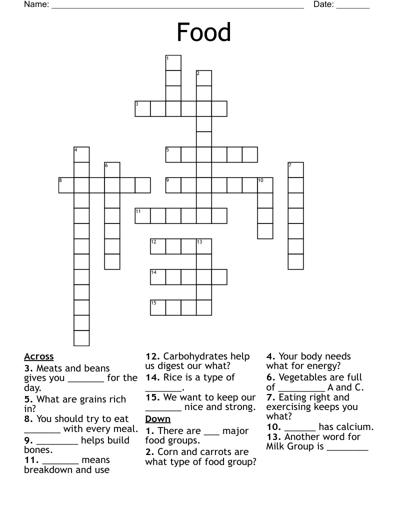 Food  Crossword