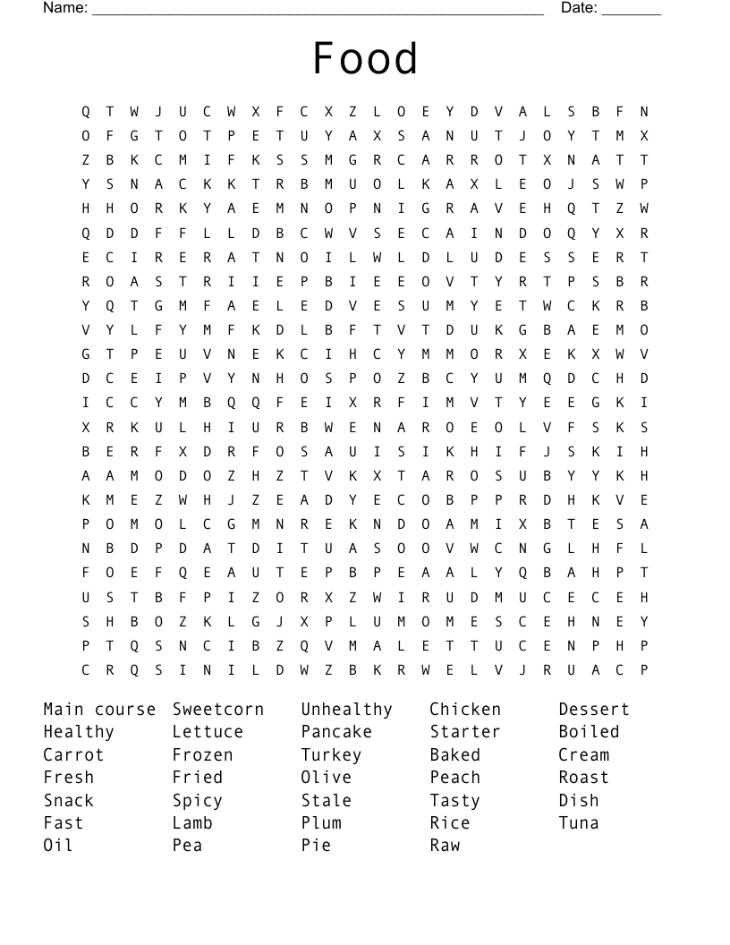 Food  Word Search