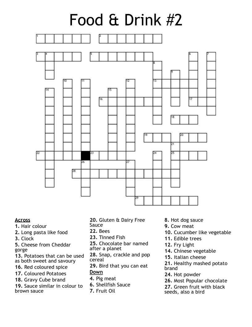 Food & Drink #2 Crossword