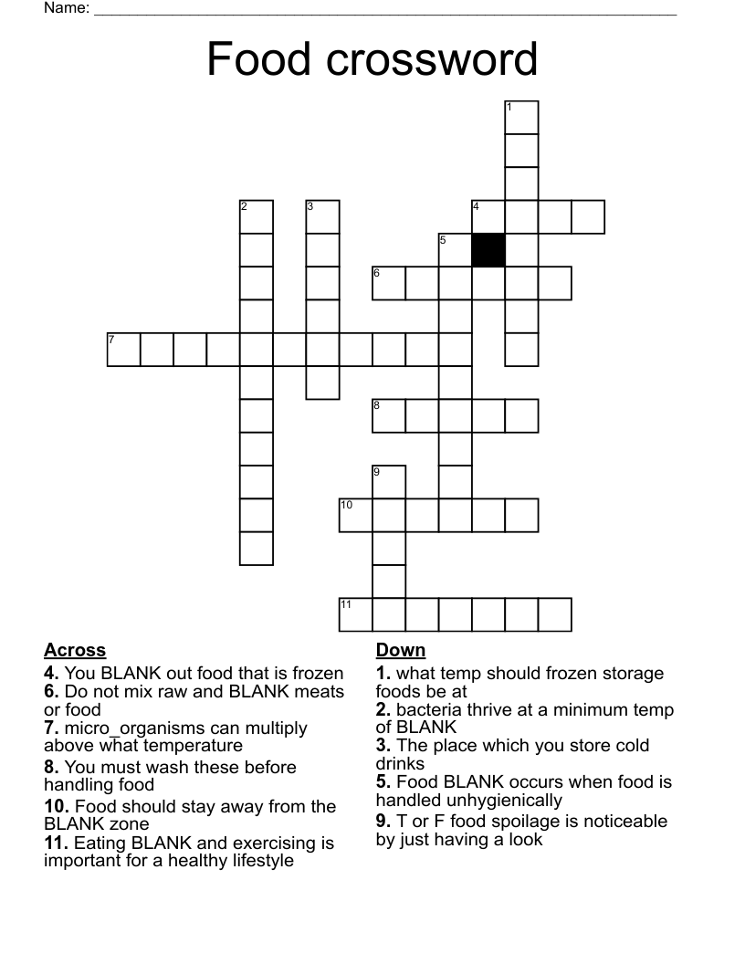 Food crossword