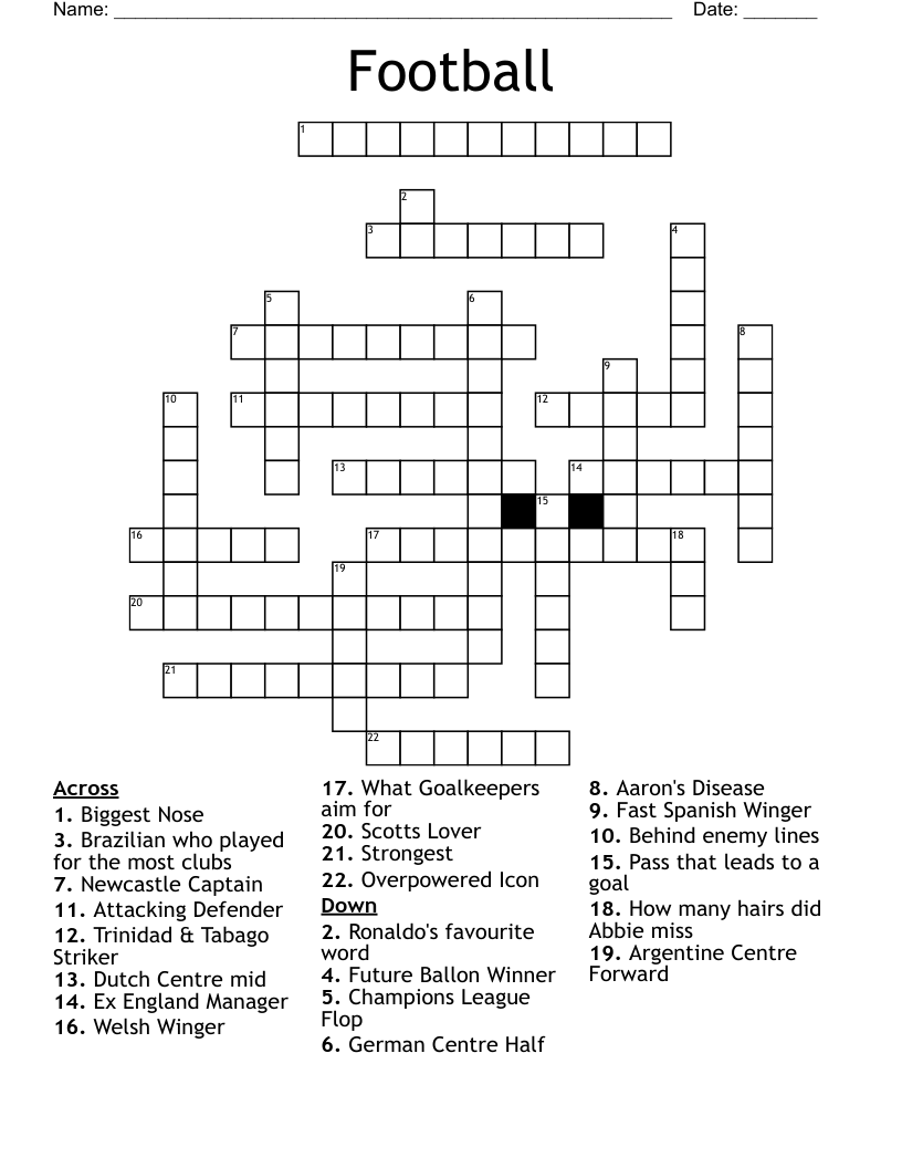 Football Crossword