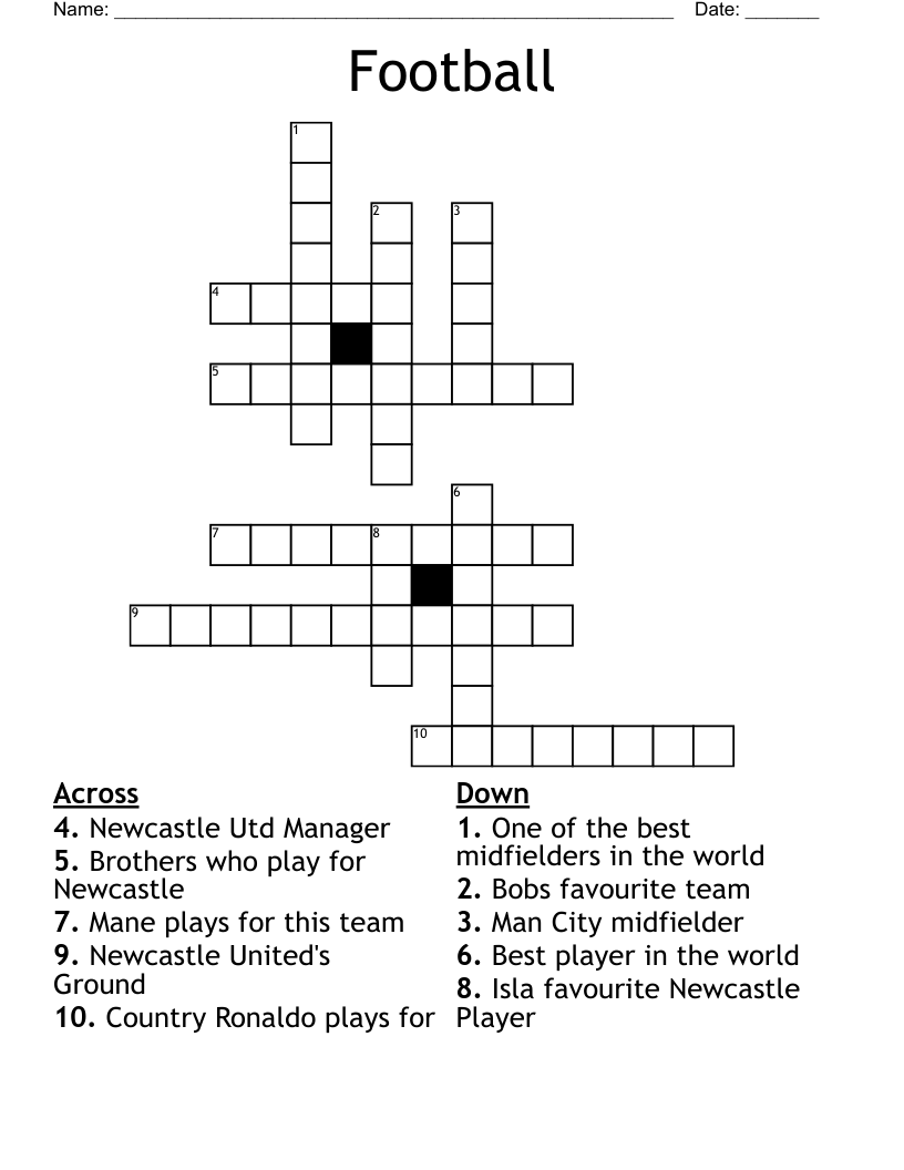 Football Crossword