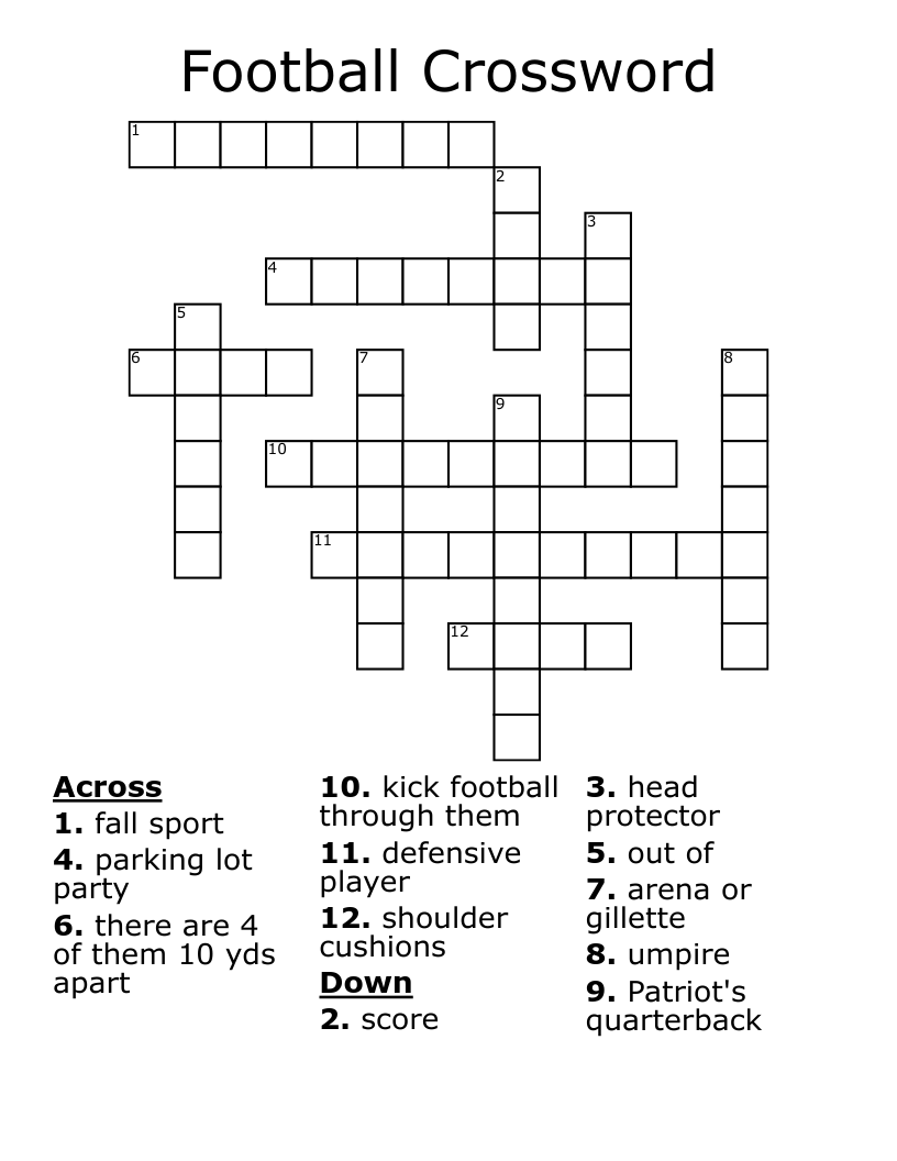 Football Crossword