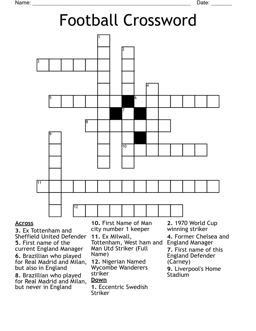 Football Crossword