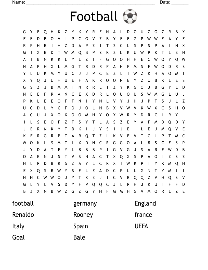 Football ⚽ Word Search