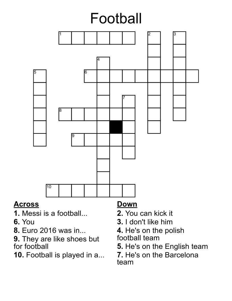 Football  Crossword