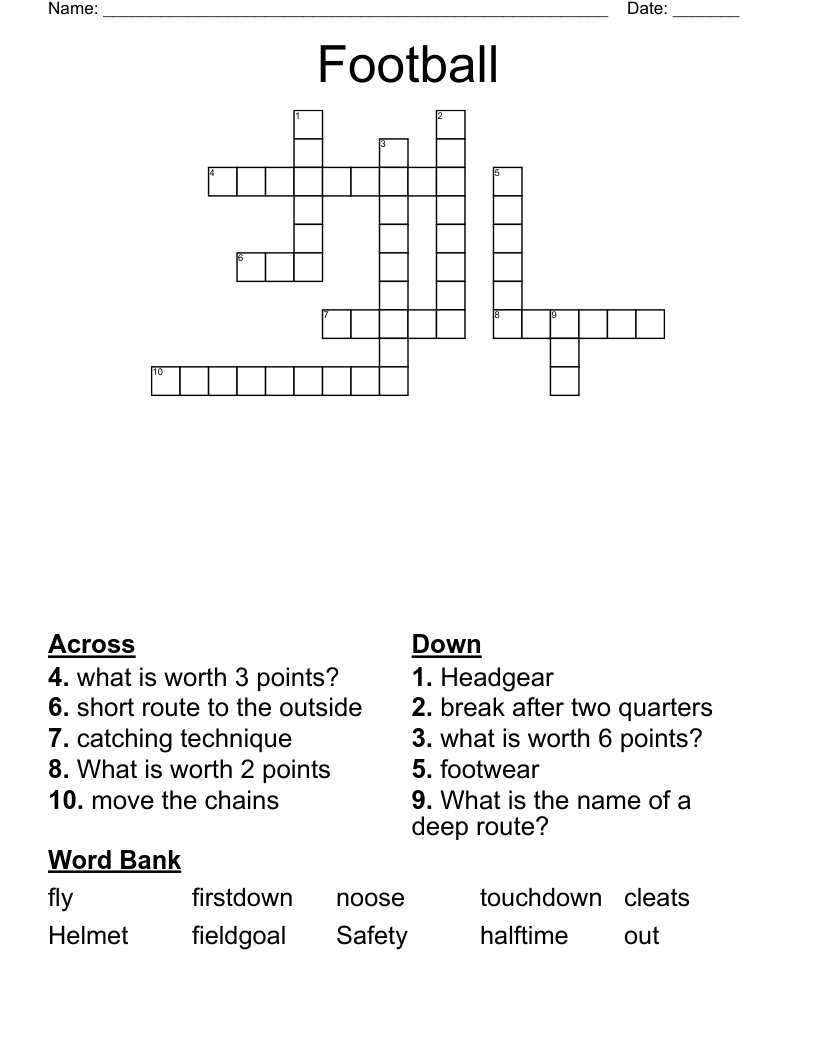 Football  Crossword