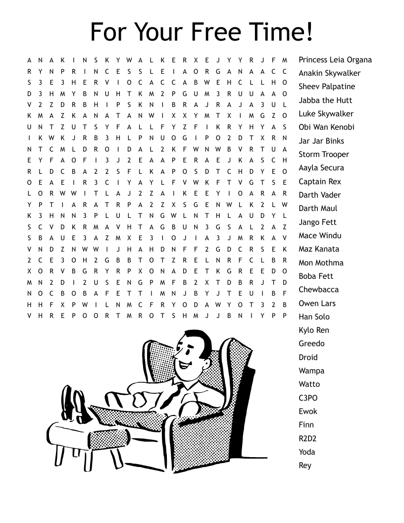 For Your Free Time! Word Search