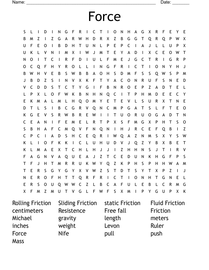 Force Word Search
