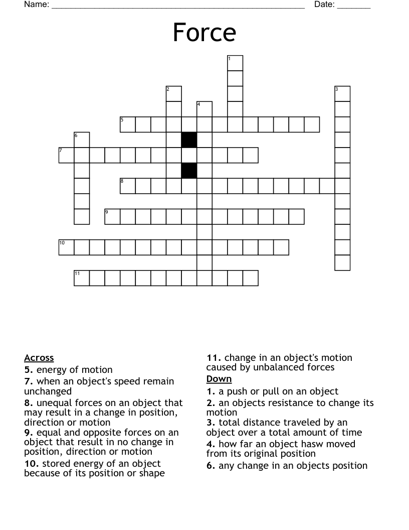 Force Crossword