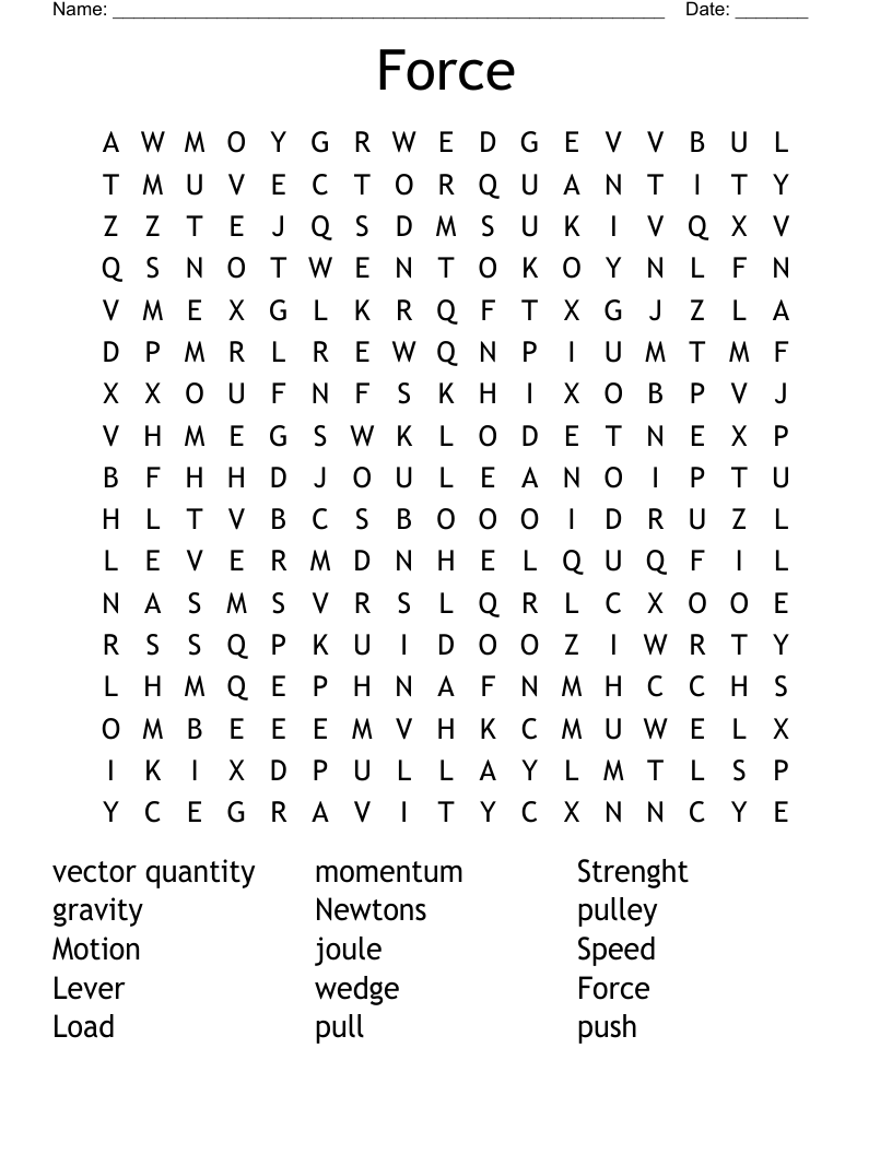Force Word Search