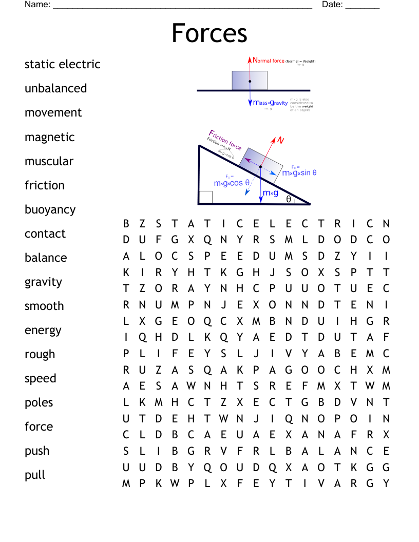 Forces Word Search
