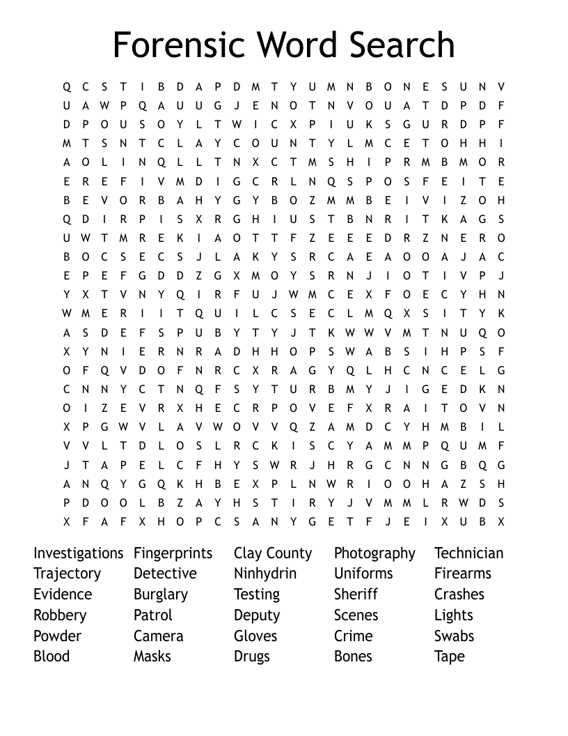 Forensic Word Search