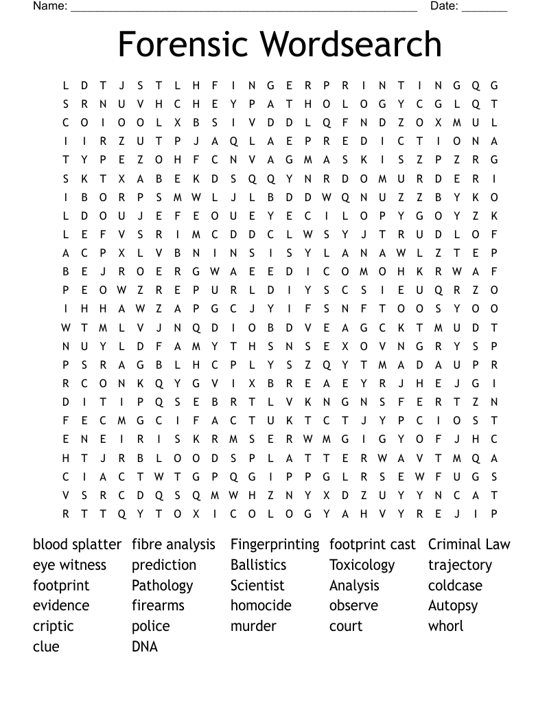 Forensic Wordsearch