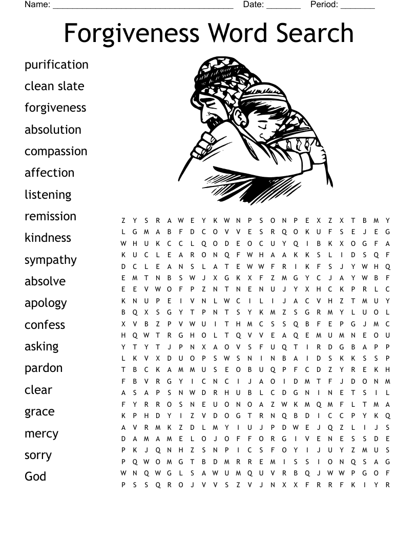 Forgiveness Word Search