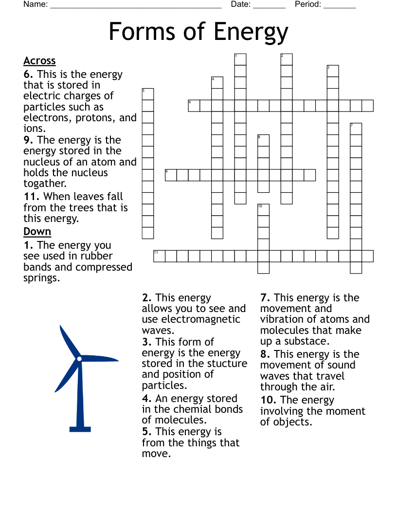 Forms of Energy Crossword