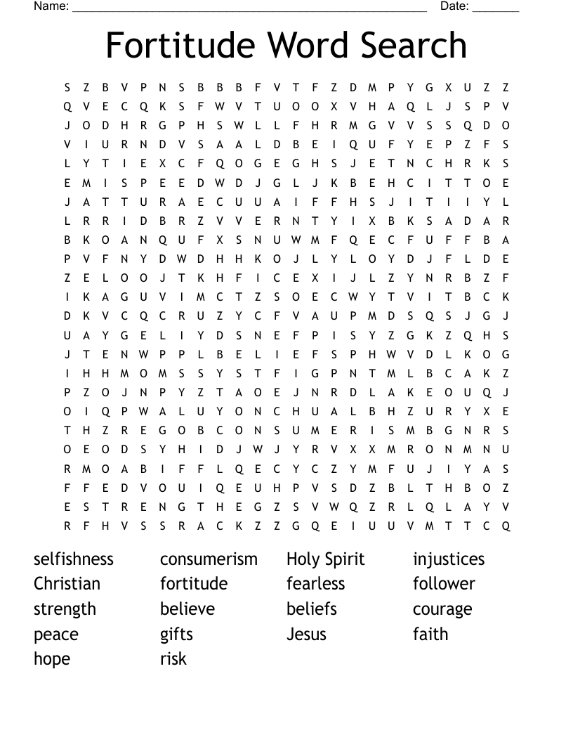 Fortitude Word Search