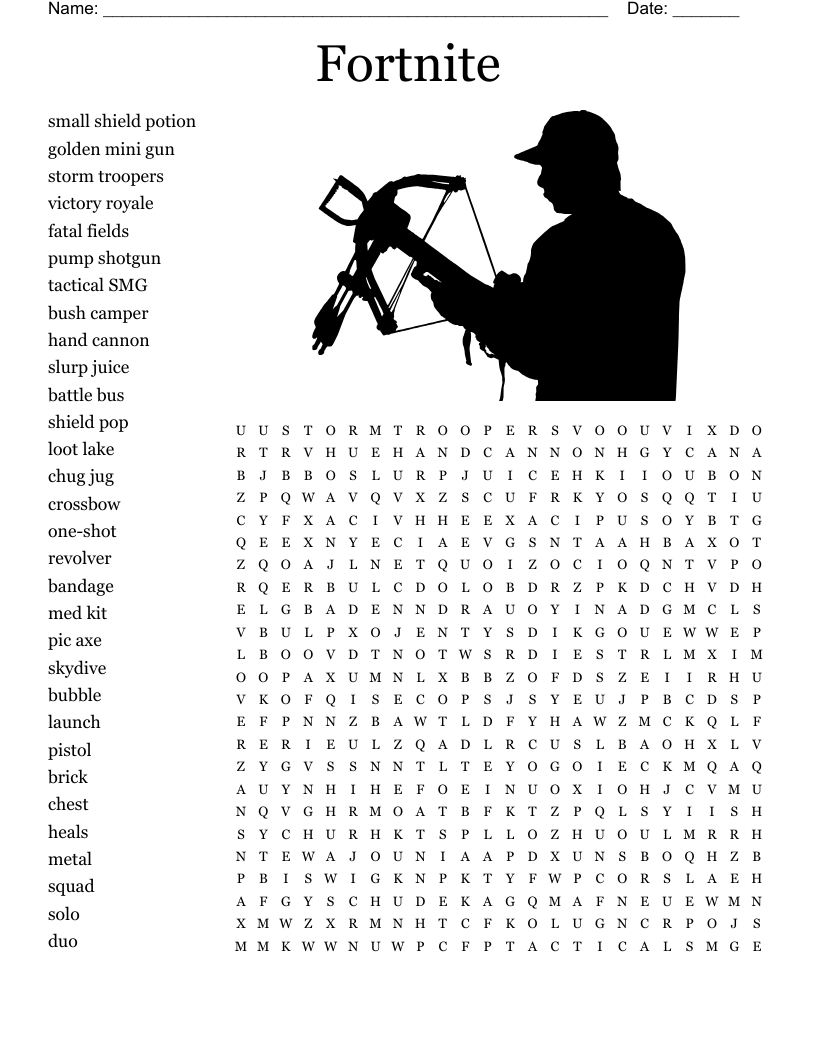 Fortnite Word Search
