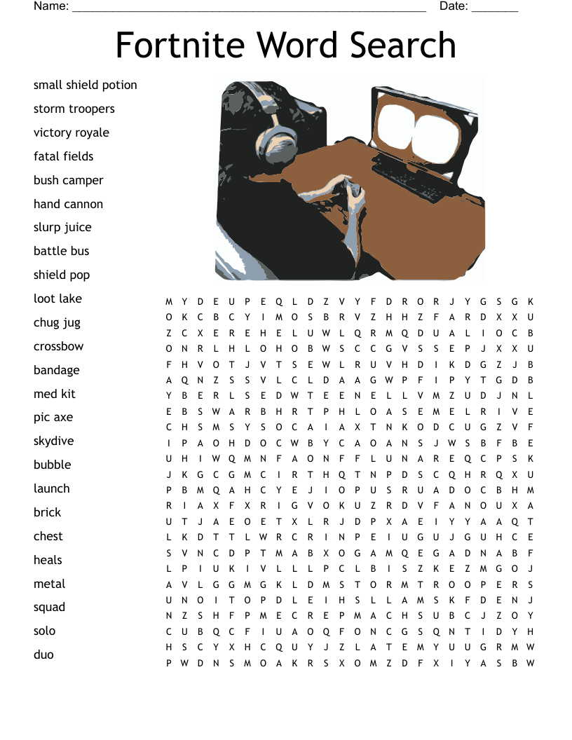 Fortnite Word Search