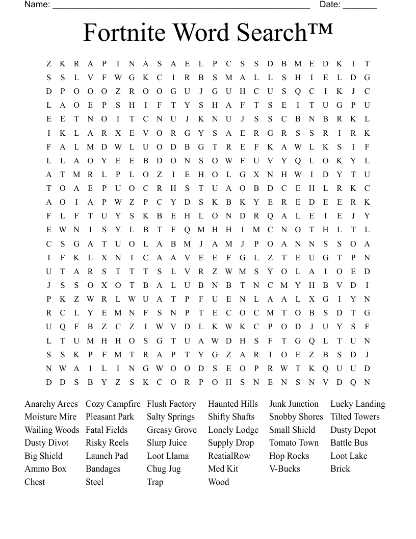 Fortnite Word Search™️