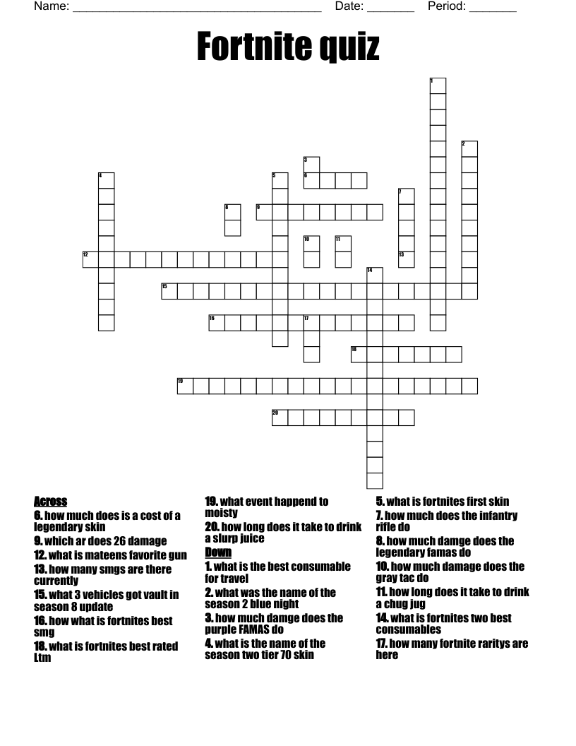 Fortnite quiz