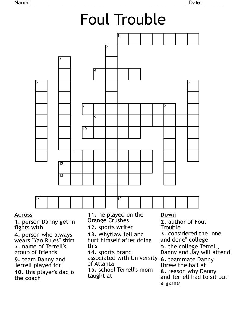 Foul Trouble Crossword
