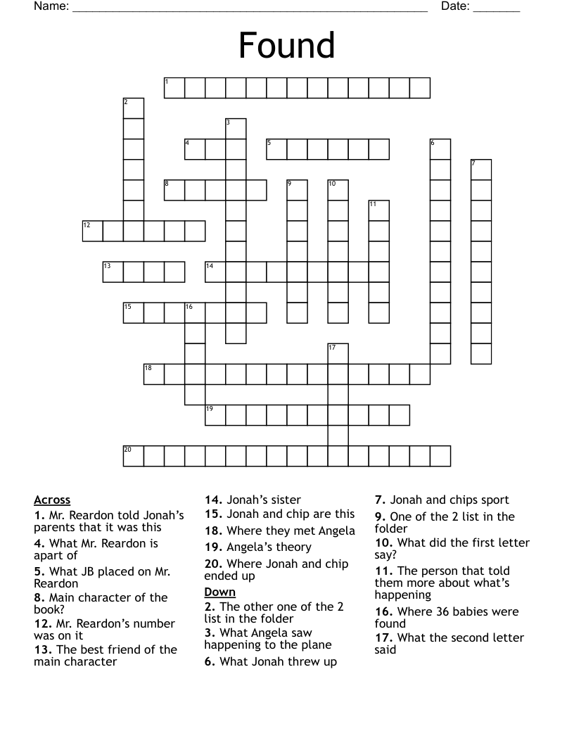 Found Crossword