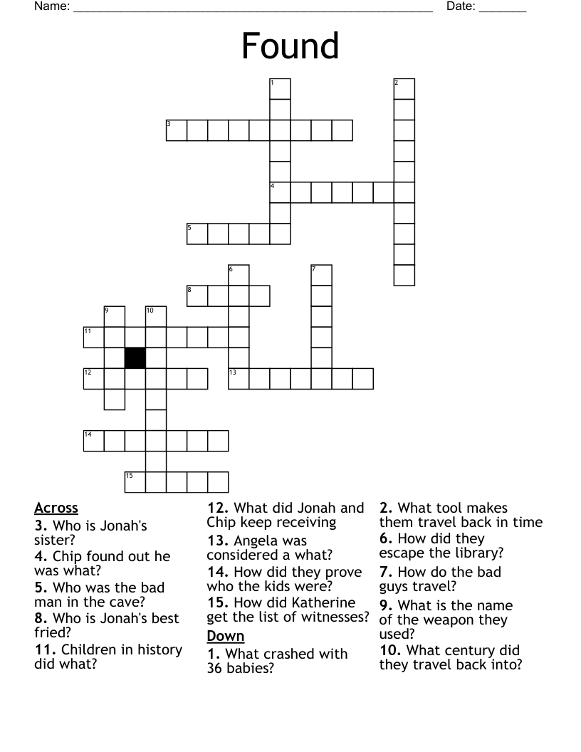 Found Crossword