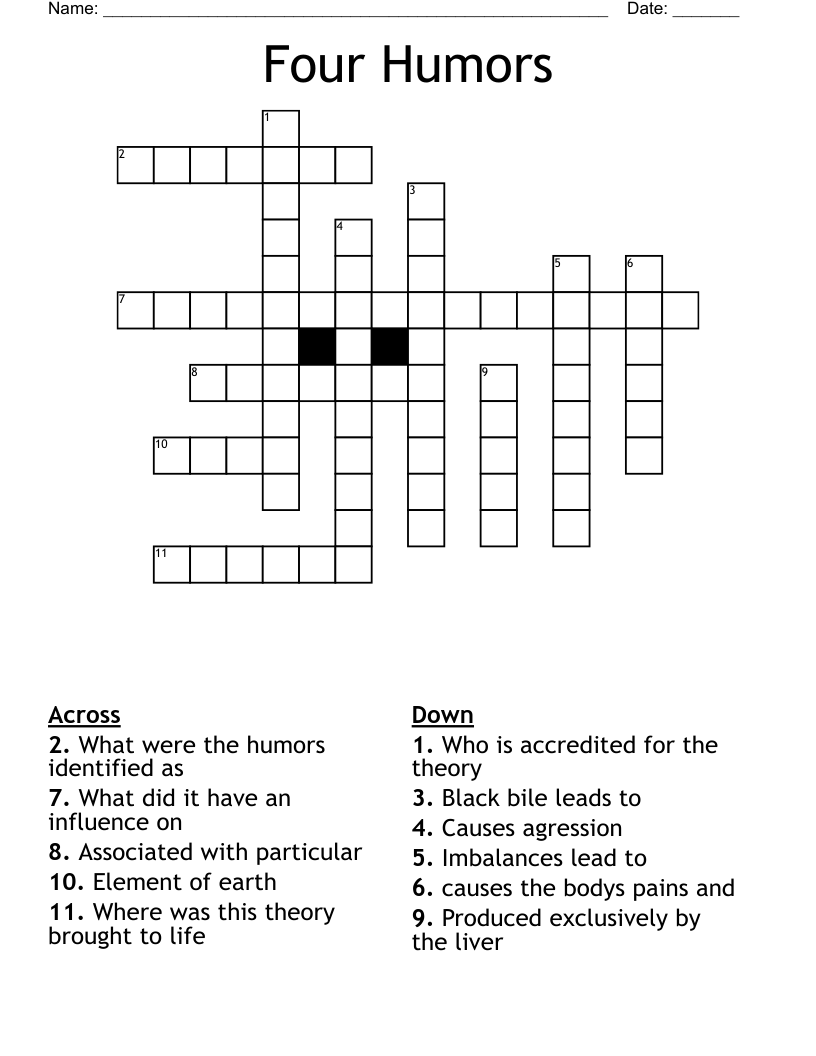 Four Humors  Crossword