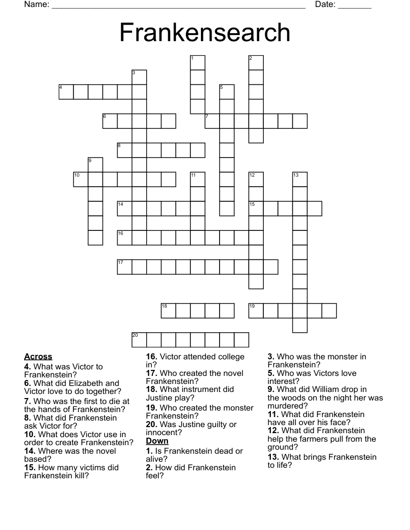 Frankensearch Crossword