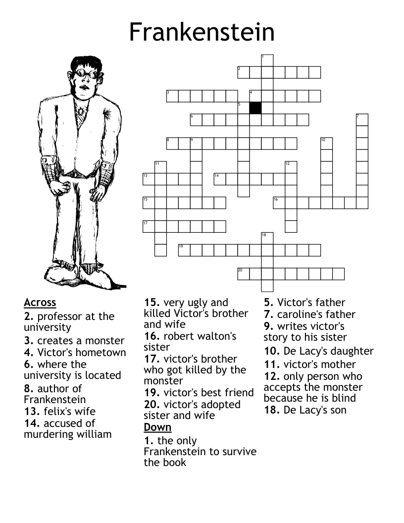 Frankenstein Crossword