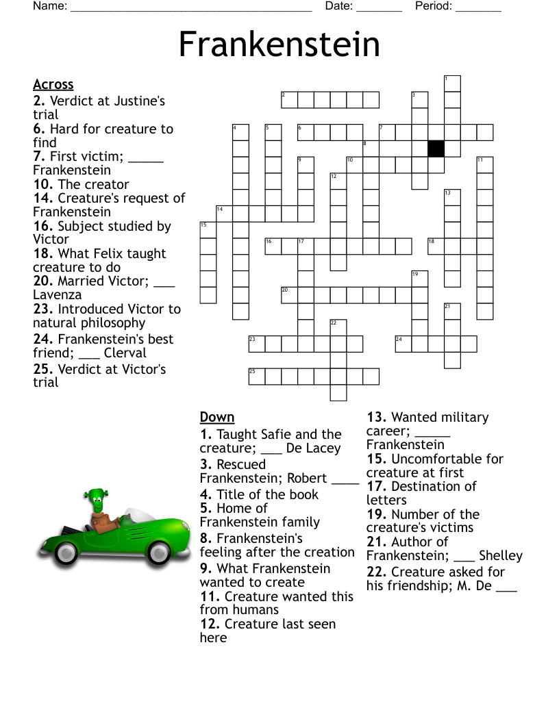 Frankenstein Crossword