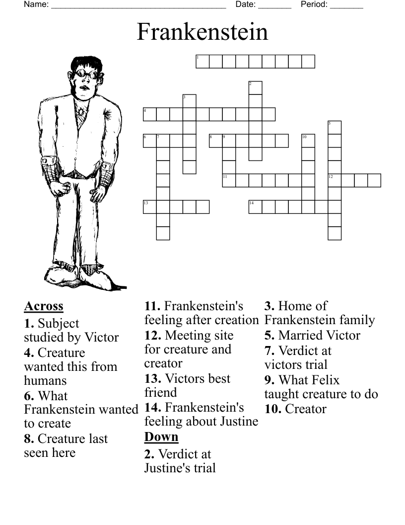 Frankenstein  Crossword