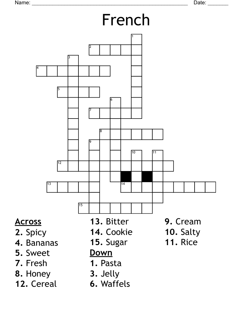 French Crossword