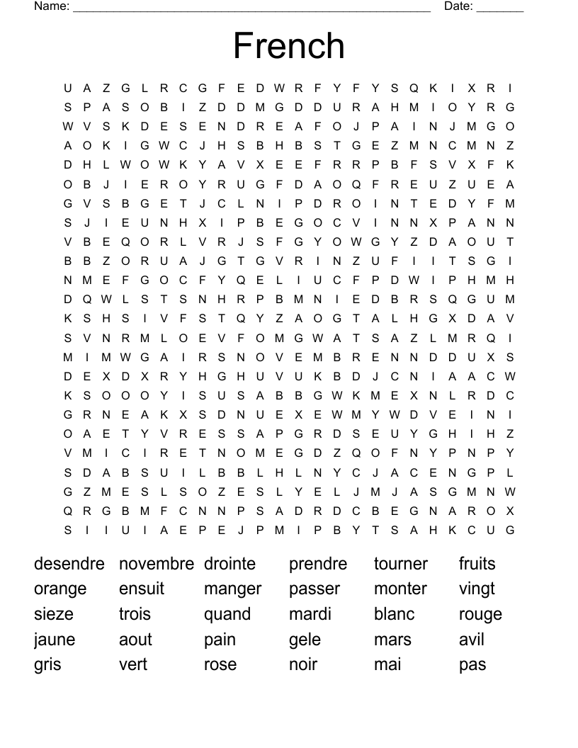 French Word Search