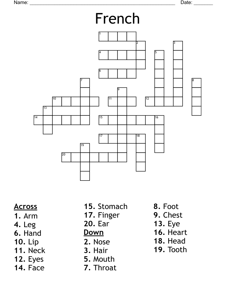French Crossword
