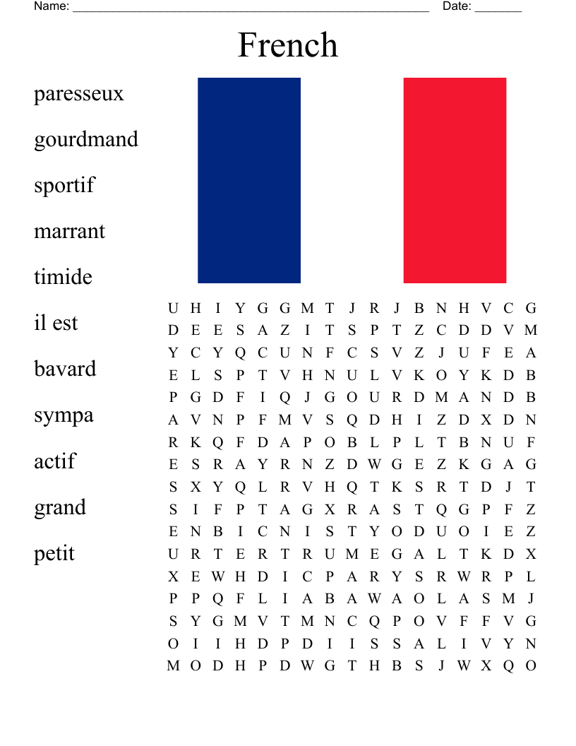 French Word Search