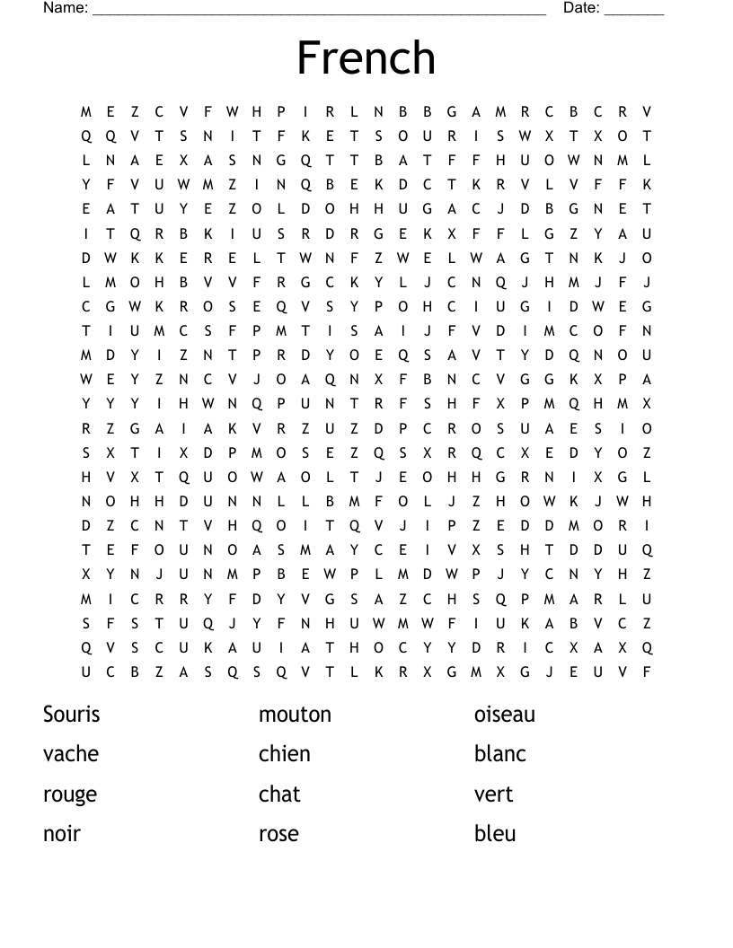French Word Search