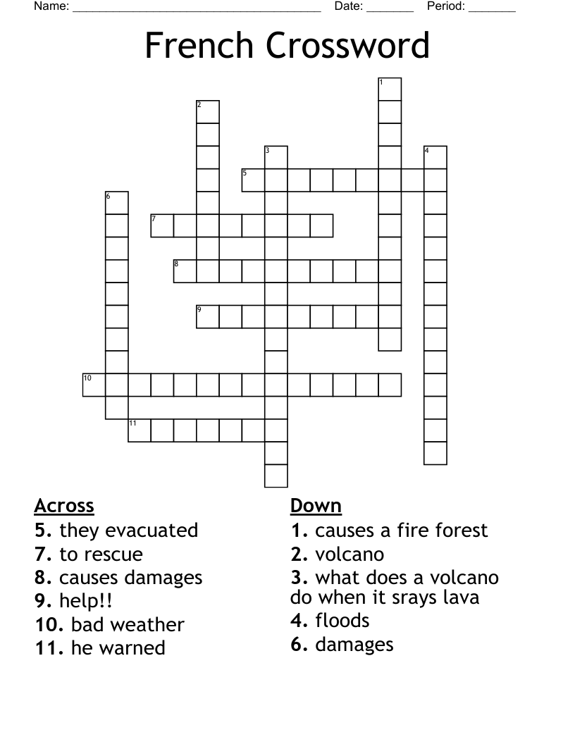 French Crossword