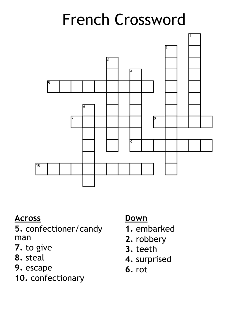 French Crossword