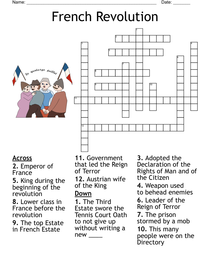 French Revolution Crossword