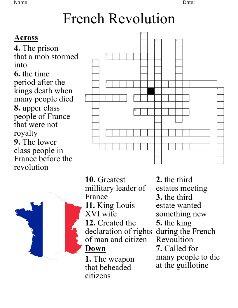 French Revolution  Crossword