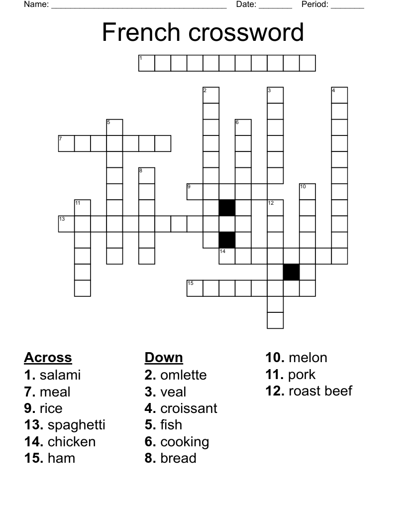 French crossword