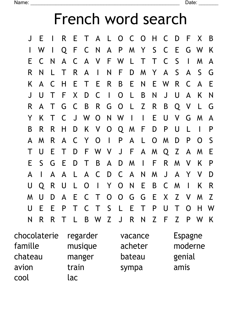 French word search