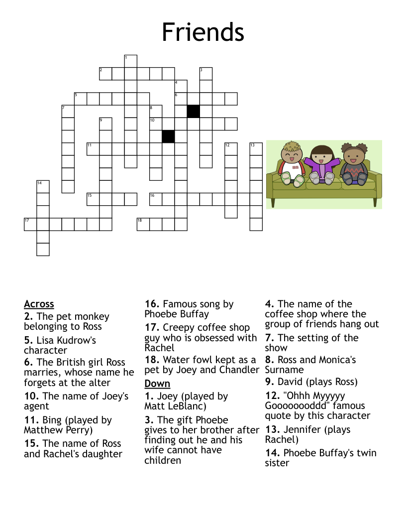 Friends Crossword