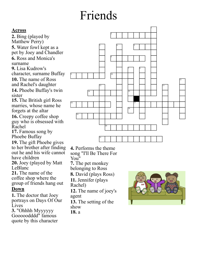Friends Crossword
