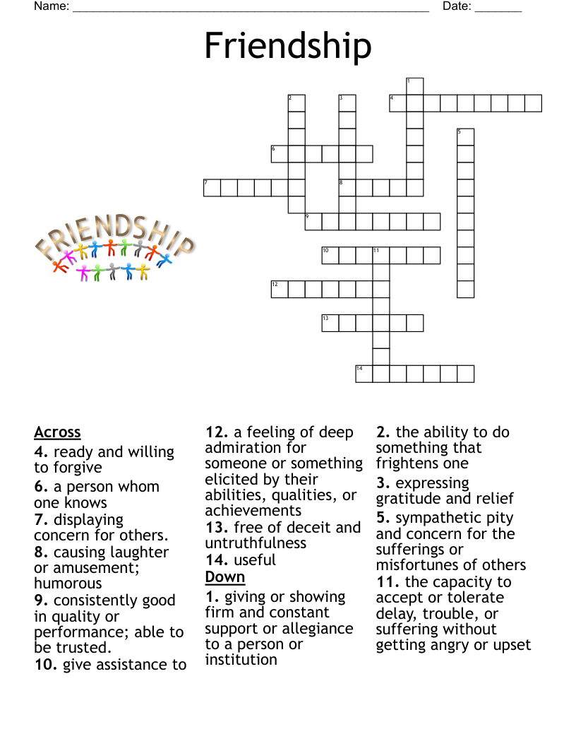 Friendship Crossword